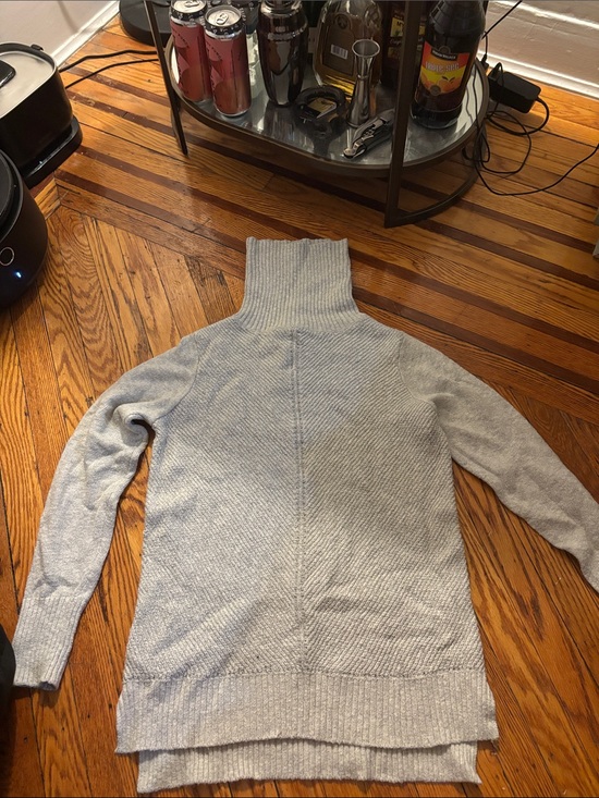Fat Face Sweaters - Fat Face Light Gray Women's Turtleneck Sweater